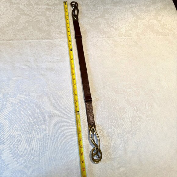 Chico’s Women’s Belt – Brown w/ Antique Gold Musical Note Clasp – RM#77984 - Picture 5 of 12